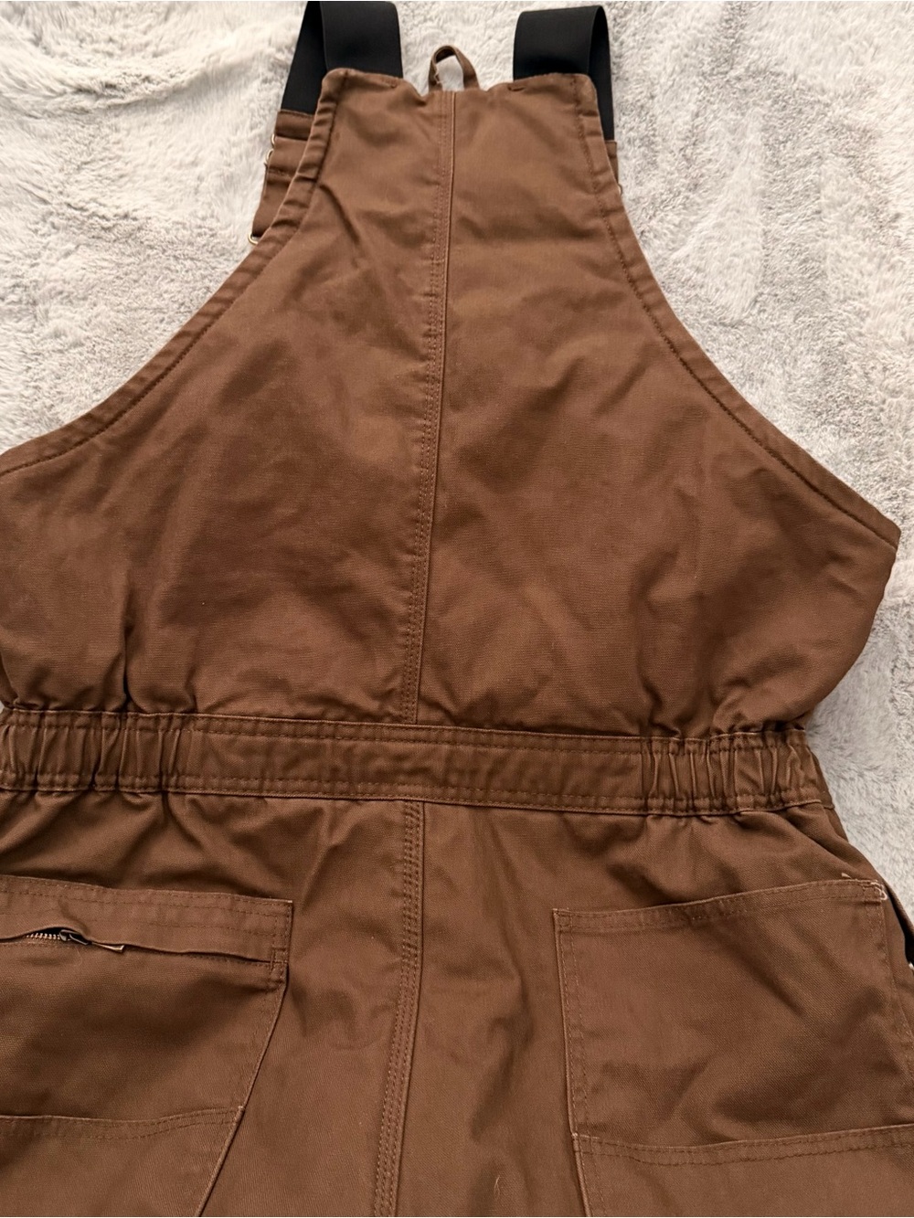 Berne Deluxe Insulated Duck Bib Overalls in Bark Brown - Men's Size Large Short - Picture 6 of 16
